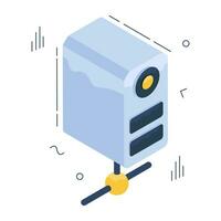 An icon design of network server vector