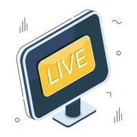 Modern design icon of live streaming vector