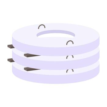 Conceptual flat design icon of cement block vector