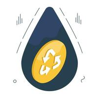 Conceptual isometric design icon of water recycling vector