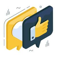 Editable design icon of customer feedback vector