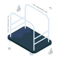 A perfect design icon of hotel cloth trolley vector