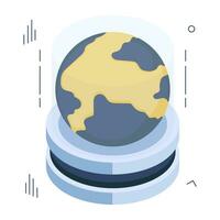 An isometric icon design of global server vector