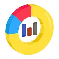 Editable design icon of data analytics vector