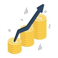 An icon design of financial analytics vector