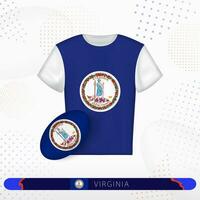 Virginia rugby jersey con rugby pelota de Virginia en resumen deporte antecedentes. vector