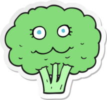 sticker of a cartoon broccoli png