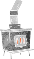 retro cartoon doodle of a house furnace png