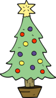 caricatura, garabato, árbol de navidad png