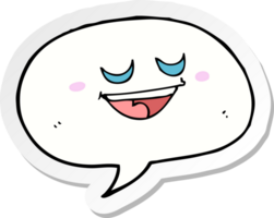 sticker of a cute cartoon speech bubble png