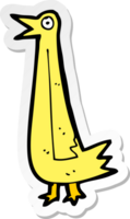 sticker of a funny cartoon bird png