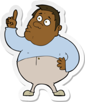 sticker of a cartoon man asking question png