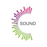 sound wave ilustration logo vector