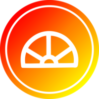 équipement mathématique de rapporteur circulaire dans le spectre de gradient chaud png