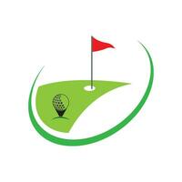 Ilustración de vector de plantilla de logotipo de golf