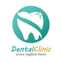 Ilustración de vector de plantilla de logotipo dental