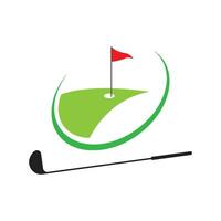 Ilustración de vector de plantilla de logotipo de golf