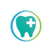 Ilustración de vector de plantilla de logotipo dental