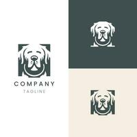 símbolo de confiar visualmente atractivo perro logo vector