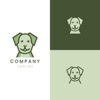 único perro logo diseño creatividad mezclado con elegante toque vector