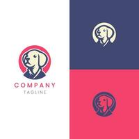 perro logo único elementos a representar tu marca vector