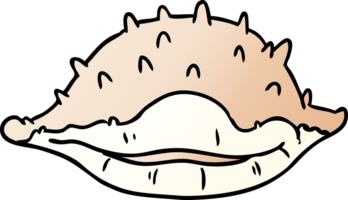 gradient cartoon doodle of a sea shell png