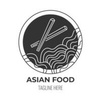 LOGO icon asian food cafe isolated vector design