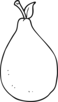 black and white cartoon pear png