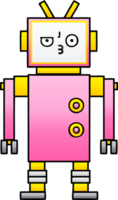 gradient shaded cartoon robot png