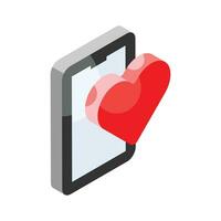 Take a look at this trendy isometric icon of romantic chat, love message vector