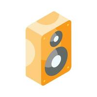 Amazing icon of sound speaker in trendy isometric style, ready to use vector