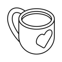 Visually appealing isometric icon of teacup, love tea vector design