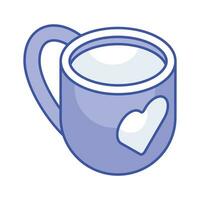 Visually appealing isometric icon of teacup, love tea vector design