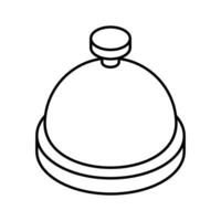 An isometric icon of food cloche in modern style, easy to use and download vector