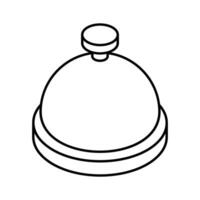 An isometric icon of food cloche in modern style, easy to use and download vector