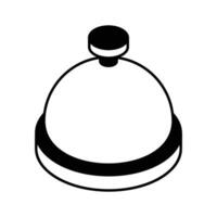An isometric icon of food cloche in modern style, easy to use and download vector