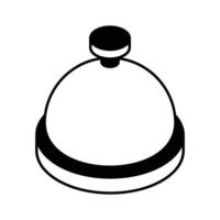 An isometric icon of food cloche in modern style, easy to use and download vector