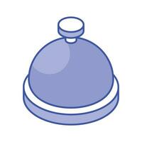 An isometric icon of food cloche in modern style, easy to use and download vector