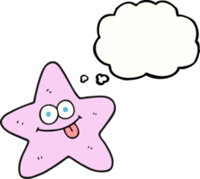 thought bubble cartoon starfish png