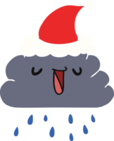 nube de lluvia kawaii de dibujos animados de navidad png