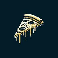 One Delicious Slice of Pizza With Gooey Melted Cheese vector