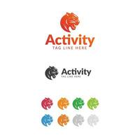 Vibrant Collection of Tiger-Themed Logos in Multiple Color Variations for Brand Identity vector