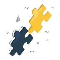 An icon design of problem solving vector