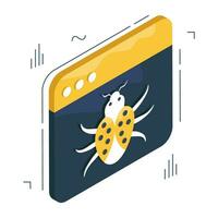 Premium download icon of web bug. vector