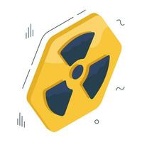 Trendy vector design of radioactive sign