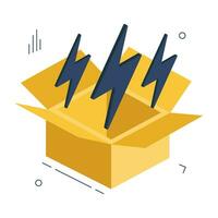 Trendy design icon of energy box vector