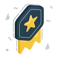 An icon design of star badge vector