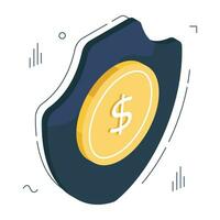 A perfect design icon of financial security vector