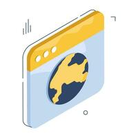 Modern design icon of global website vector