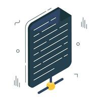 A isometric design icon of network file vector